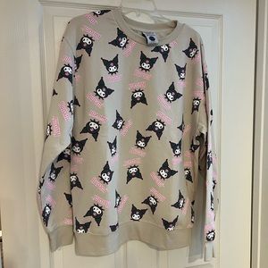 NEW Kuromi monogram Sanrio soft cozy sweater sweatshirt
